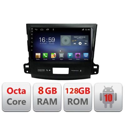 Navigatie MITSUBISHI Outlander 2010 F-056 Octa Core cu Android Radio Bluetooth Internet GPS WIFI DSP 8+128GB 4G v2