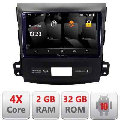 Navigatie Mitsubishi Outlander 2010 5230-056 Android Ecran 720P Quad Core 2+32 carplay android auto v2