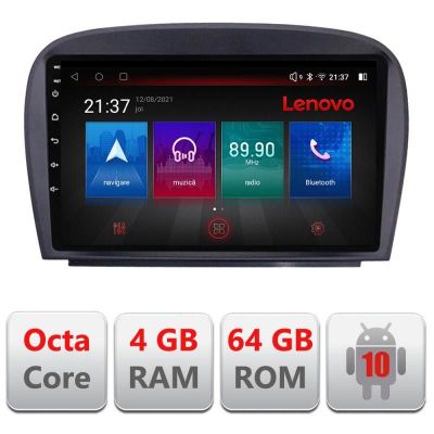 Navigatie Mercedes SL W230 2004-2011 E-W230 Octa Core cu Android Radio Bluetooth Internet GPS WIFI DSP 4+64GB 4G