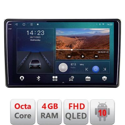 Navigatie Audi A4 B6 Quad Core B-050 Android Ecran QLED octa core 4+64 carplay android auto KIT-050+EDT-E309V3