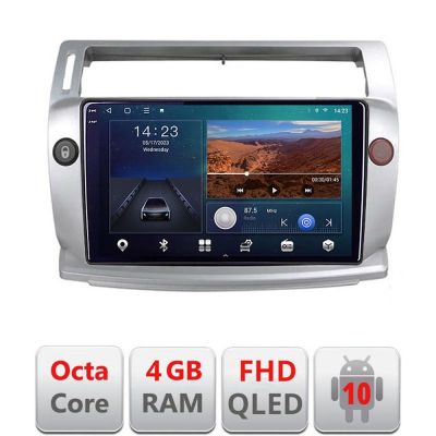 Navigatie Citroen C4 Quad Core B-088 Android Ecran QLED octa core 4+64 carplay android auto KIT-088+EDT-E309V3