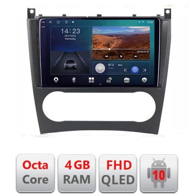 Navigatie Mercedes Clasa C W203 facelift B-093 Android Ecran QLED octa core 4+64 carplay android auto KIT-093+EDT-E309V3