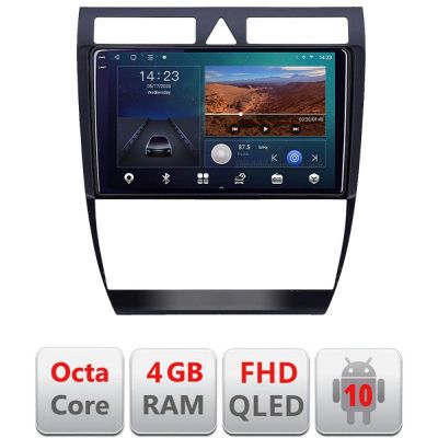 Navigatie Audi A6 Quad Core B-102 Android Ecran QLED octa core 4+64 carplay android auto KIT-102+EDT-E309V3