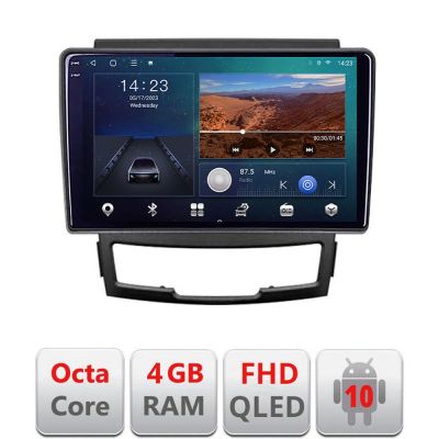 Navigatie Ssangyong Korando 2011-2013 B-159 Android Ecran QLED octa core 4+64 carplay android auto KIT-159+EDT-E309V3