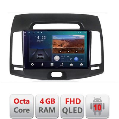 Navigatie HHyundai Elantra 2007-2011 B-2009 Android Ecran QLED octa core 4+64 carplay android auto KIT-2009+EDT-E309V3