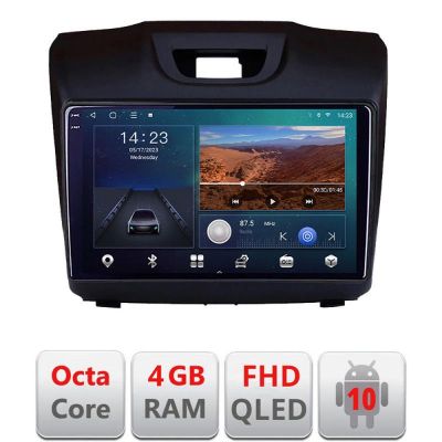 Navigatie Isuzu D-Max Quad Core B-2234 Android Ecran QLED octa core 4+64 carplay android auto KIT-2234+EDT-E309V3