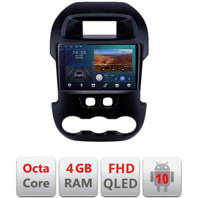 Navigatie Ford Ranger 2011-2015 Android Ecran QLED octa core 4+64 carplay android auto KIT-245+EDT-E309V3