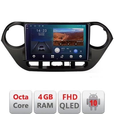 Navigatie HHyundai I10 2013-2019 B-HY38 Android Ecran QLED octa core 4+64 carplay android auto KIT-HY38+EDT-E309V3