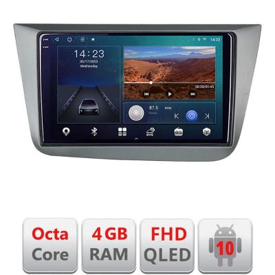 Navigatie Seat Leon 2005-2012 B-leon05 Android Ecran QLED octa core 4+64 carplay android auto kit-leon5+EDT-E309V3