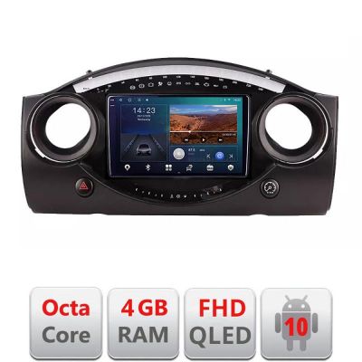 Navigatie Mini intre anii 2004-2006 Android Ecran QLED octa core 4+64 carplay android auto KIT-mini-03+EDT-E309V3