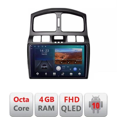 Navigatie HHyundai Santa Fe 2000-2006 Android Ecran QLED octa core 4+64 carplay android auto KIT-santafe-old+EDT-E309V3