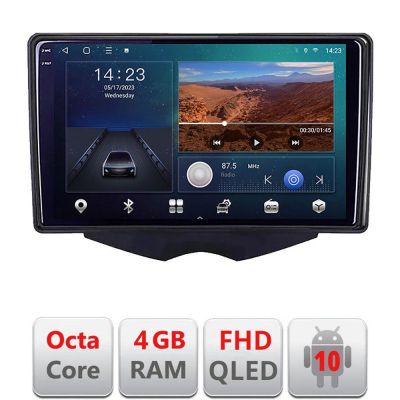 Navigatie Hyundai Veloster Android Ecran QLED octa core 4+64 carplay android auto kit-veloster+EDT-E309V3