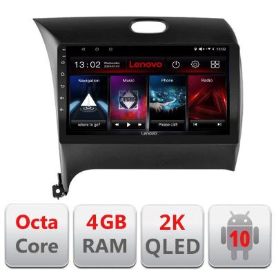 Navigatie Kia Cerato 2013-2017 L-1562, Octacore, 4Gb RAM, 64Gb Hdd, 4G, QLED 2K, DSP, Carplay, Bluetooth