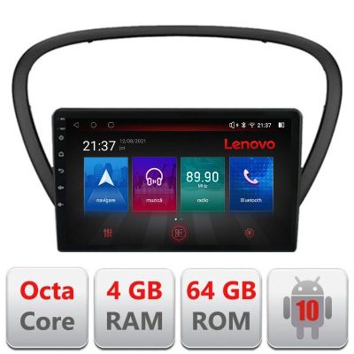 Navigatie Peugeot 607 Android radio gps internet Octa Core 4+64 LTE Kit-607+EDT-E509-PRO