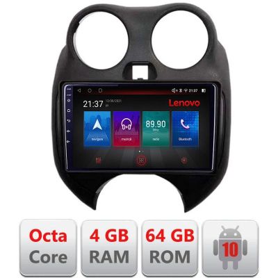 Navigatie Nissan Micra 2010-2014 Android radio gps internet Octa Core 4+64 LTE KIT-micra2010+EDT-E509-PRO