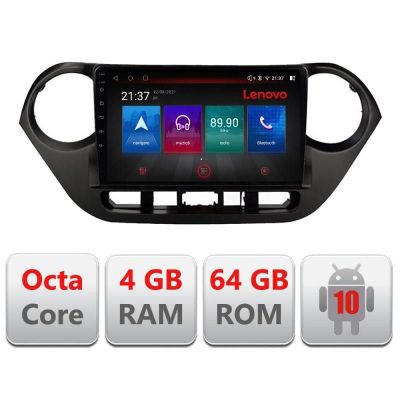 Navigatie HHyundai I10 2013-2019 E-HY38 Octa Core cu Android Radio Bluetooth Internet GPS WIFI DSP 4+64GB 4G