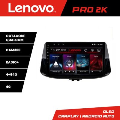 Navigatie Hyundai I30 2017- Lenovo Kit-1041 8 core QLED 2K 4+64 360 Android Waze USB Navigatie Internet Youtube Radio