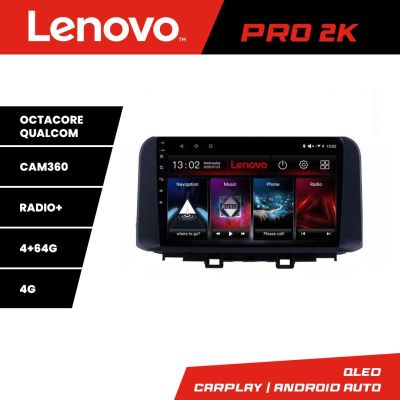 Navigatie Hyundai Kona Lenovo Kit-1058 8 core QLED 2K 4+64 360 Android Waze USB Navigatie Internet Youtube Radio