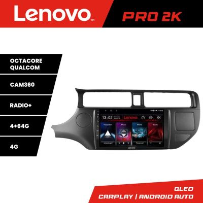 Navigatie Kia Rio 2011-2013 Lenovo Kit-204 8 core QLED 2K 4+64 360 Android Waze USB Navigatie Internet Youtube Radio v1