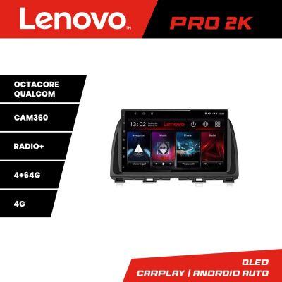 Navigatie Mazda CX-5 2012-2016 Lenovo Kit-212 Quad Core cu Android Internet Bluetooth Radio GPS WIFI 8 core QLED 2K 4+64 360GB