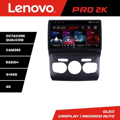 Navigatie Citroen C4 2011-2016 Quad Core Lenovo Kit-241 8 core QLED 2K 4+64 360 Android Waze USB Navigatie Internet Youtube Radio