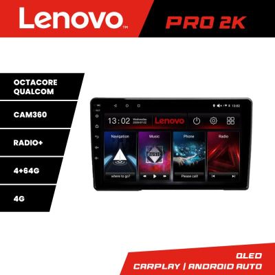 Navigatie Peugeot 3008 Quad Core Lenovo Kit-323 8 core QLED 2K 4+64 360 Android Waze USB Navigatie Internet Youtube Radio