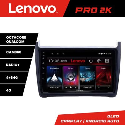 Navigatie VW Polo 2014- Lenovo Kit-655 8 core QLED 2K 4+64 360 Android Waze USB Navigatie Internet Youtube Radio