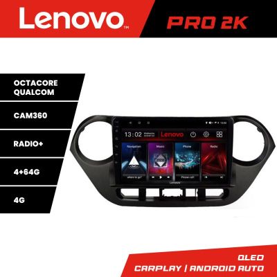 Navigatie Hyundai I10 2007-2013 Android radio gps internet 8 core QLED 2K 4+64 360 Lenovo