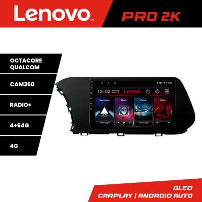 Navigatie Hyundai I20 2020- Lenovo Kit-i20 8 core QLED 2K 4+64 360 Android Waze USB Navigatie Internet Youtube Radio