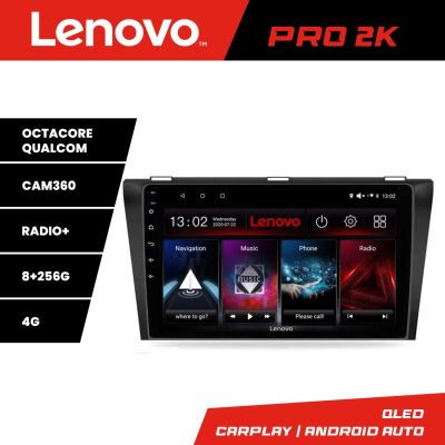 Navigatie Peugeot 308 Quad Core Lenovo Kit-038 8 core QLED 2K 8+256 360 Android Waze USB Navigatie Internet Youtube Radio