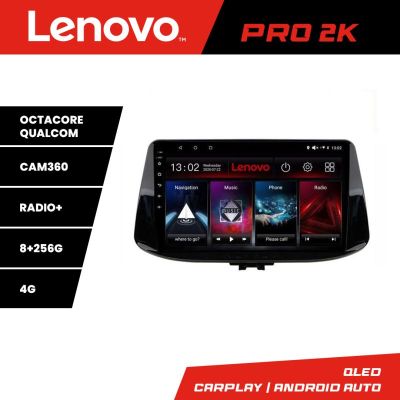 Navigatie Hyundai I30 2017- Lenovo Kit-1041 8 core QLED 2K 8+256 360 Android Waze USB Navigatie Internet Youtube Radio