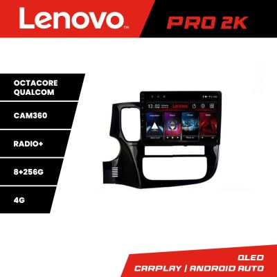 Navigatie Mitsubishi Outlander 2014- Lenovo Kit-1230 8 core QLED 2K 8+256 360 Android Waze USB Navigatie Internet Youtube Radio