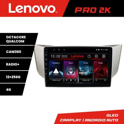 Navigatie Lexus RX 2003-2009 Lenovo Kit- rx-03 8 core QLED 2K 12+256 360 Android Waze USB Navigatie Internet Youtube Radio