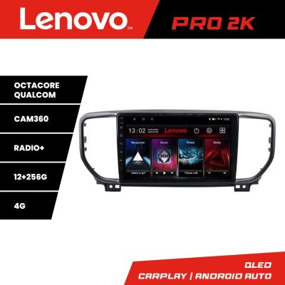 Navigatie Kia Sportage facelift 2019 - Lenovo Kit-sportage-19 8 core QLED 2K 12+256 360 Android Waze USB Navigatie Internet Youtube Radio