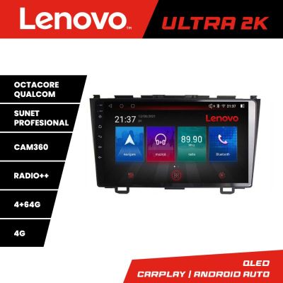 Navigatie Honda CR-V Lenovo Kit-009 8 core QLED Qualcomm 4+64 360 Android Waze USB Navigatie Internet Youtube Radio