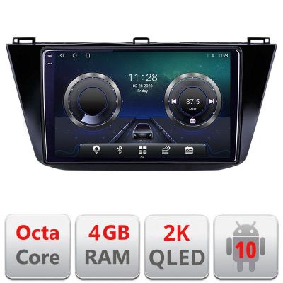 Navigatie VW Tiguan 2016- C-5883 Android Octa Core Ecran 2K QLED GPS 4G 4+32GB 360 KIT-5883+EDT-E410-2K