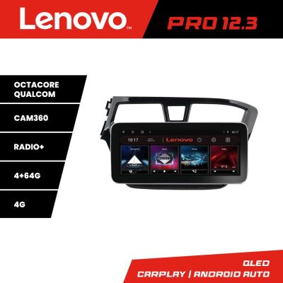 Navigatie  Hyundai i20 2015-2018 Lenovo PRO 4+64 12.3 inch qled android 4G DSP gps internet  Kit-517