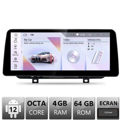 Navigatie BMW Seria 2 F22 F45 2012-2015 NBT Android ecran 12.3" 8+128 4G BT