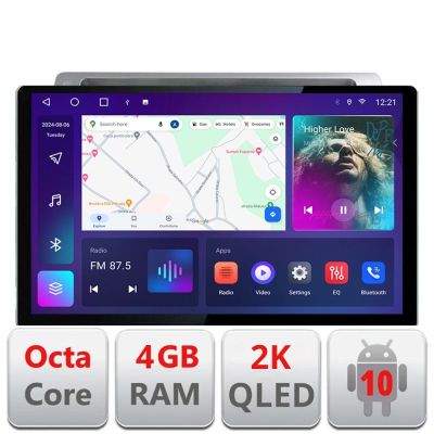 Navigatie dedicata Citroen C4 Quad Core N-088 Edonav ecran 13" 2K 8 si 128 Android Waze USB Navigatie 4G 360 Toslink Youtube Radio