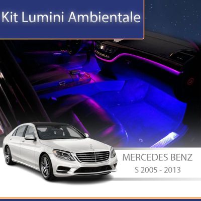 Lumini ambientale Mercedes S-Class 2005-2013 varianta lunga set complet control telefon sau sistem original