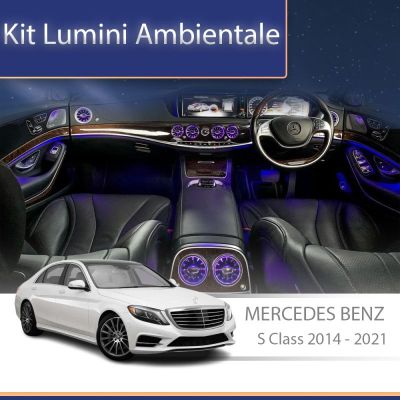 Lumini Ambientale ventilatoare fata Mercedes Clasa S W222 control pe sistemul original sau telefon