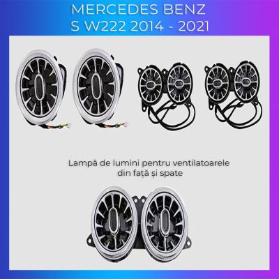 Lumini Ambientale ventilatoare fata Mercedes Clasa S W222 control pe sistemul original sau telefon