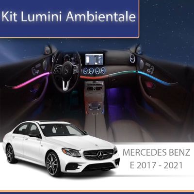 Lumini Ambientale Mercedes E W213 pachet complet control pe sistemul original sau telefon