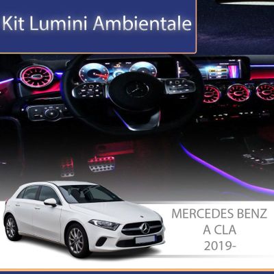 Lumini Ambientale Mercedes A W177 CLA W118 pachet complet control pe sistemul original sau telefon