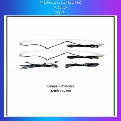 Lumini Ambientale spatar scaune Mercedes A W177 CLA W118 control pe sistemul original sau telefon