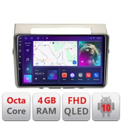 Navigatie Toyota Verso intre anii 2004-2009 Android Ecran QLED octa core 4+64 carplay android auto KIT-VERSO-2004+EDT-E309V3