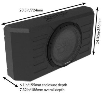 Subwoofer 12" dedicat usa spate JEEP WRANGLER JK/JKU AND JL/JLU