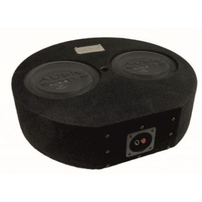 Subwoofer pasiv cu incinta 14L Audio System SUBFRAME R10 FLAT-2 EVO2, 600 watts, 2 ohm, 2 x 250 mm, 2 x 10", roata de rezerva