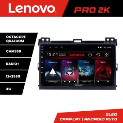 Navigatie Toyota Prado 2007- Lenovo Kit-456 8 core QLED 2K 12+256 360 Android Waze USB Navigatie Internet Youtube Radio v1