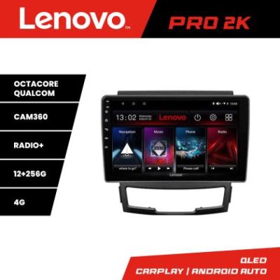 Navigatie Ssangyong Korando 2011-2013 Lenovo Kit-159 8 core QLED 2K 12+256 360 Android Waze USB Navigatie Internet Youtube Radio